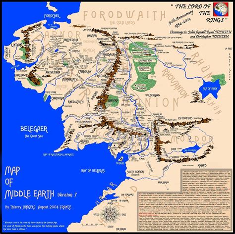 Maps Of Middle Earth Men Of The West
