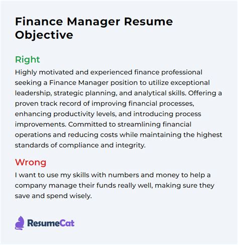 Top 18 Finance Manager Resume Objective Examples Resumecat