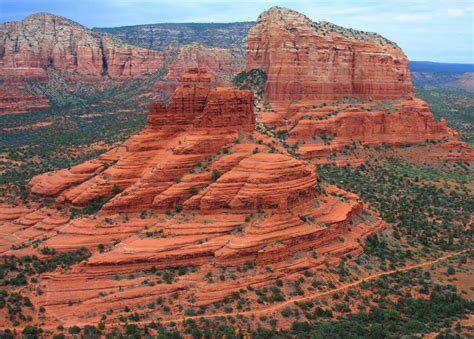 Bell Rock Sedona Arizona As Seen From The Air Monument Valley