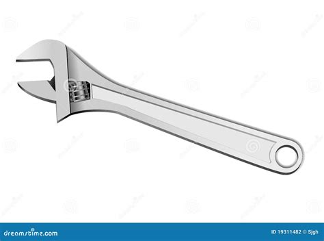 Adjustable Wrench Nuts And Bolts Stock Photo 35279010