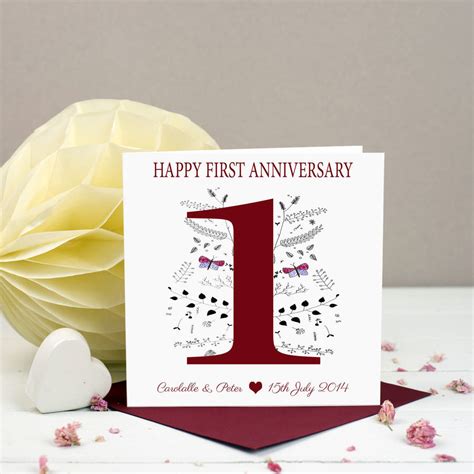 1st Anniversary Card By Lisa Marie Designs