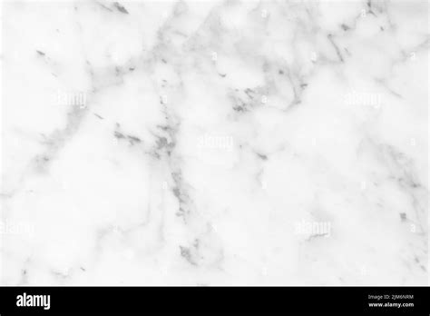 White Marble With Grey Veins Background Texture Full Frame Stock Photo