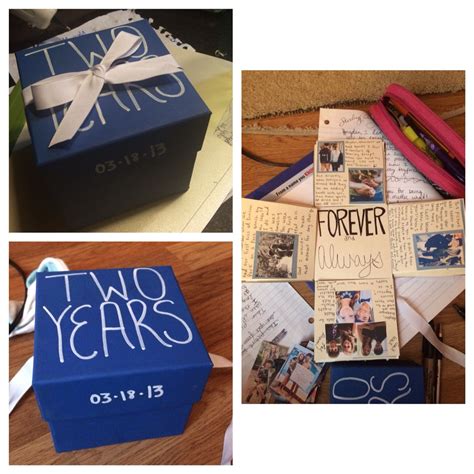 1 year anniversary gift idea, wonderful ideas. Anniversary box. For my boyfriend and I's 2 year I made ...