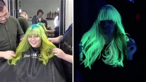 This Green Hair Color Actually Glows In The Dark Allure