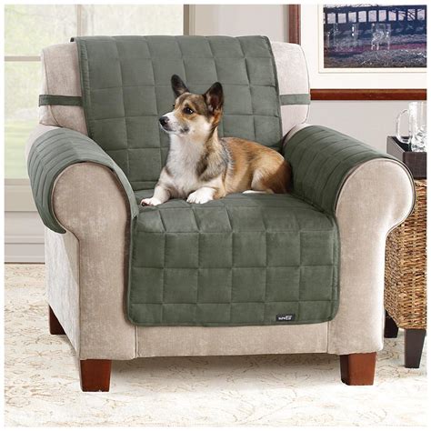 Choose sofa pet cover, loveseat pet cover, chair pet cover, recliner/wing chair… furniture covers, pet covers, furniture protectors. Sure Fit® Waterproof Quilted Suede Chair Pet Cover ...