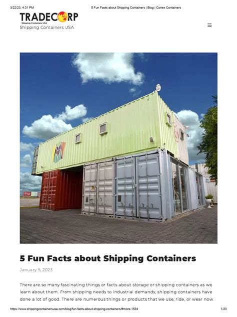 5 Fun Facts About Shipping Containers Blog Conex Containers Pdf