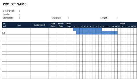 Blank Gantt Chart Template Excel