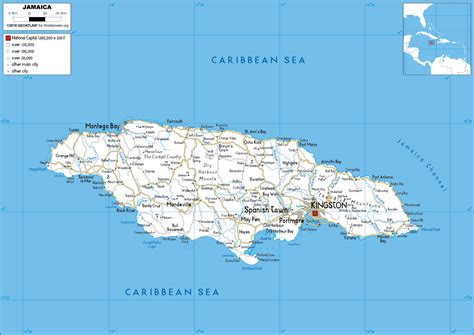 Jamaica Map Road Worldometer