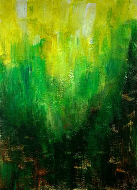Abstract Green Acrylic Painting Painting Abstract