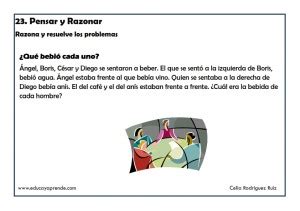 ¿qué les parece si hacemos razonar a nuestra cabecita y usamos al salir del lugar, hacen cuentas y piensan: Fichas Lógica Matemática Pensamiento lógico matemático