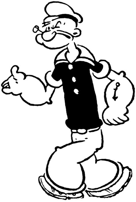 Desenho De Marinheiro Popeye Andando Para Colorir Tudodesenhos