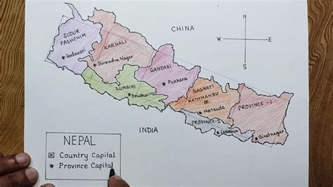 Easy Way To Draw Map Of Nepal Step By Step Nepal Map Drawing Easily