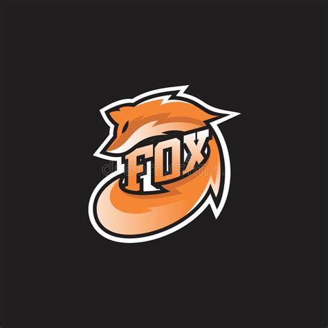 Fox E Sport Logo Design Fox Mascot Logo For Gamming Club Stock Vector