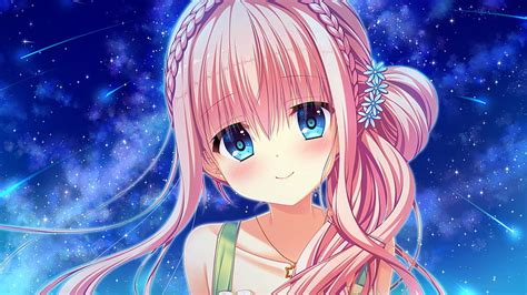 選択した画像 Cute Anime Girl Pink Hair Blue Eyes 348016 Cute Anime Girl With