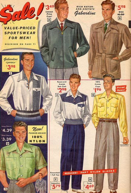 1950s Mens Fashion Trends