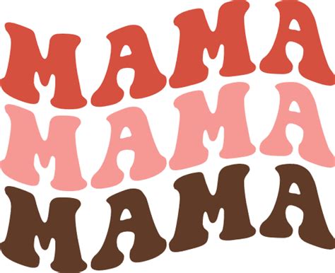 Mama Groovy Echo Stacked Text Mothers Day T Free Svg File Svg Heart