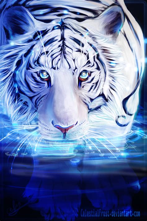White Tiger By Celestialfrost On Deviantart Big Cats Art Cute Animal