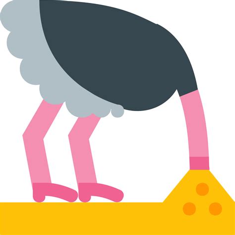 An Ostrich Head In The Sand Icon Is Shown Common Ostrich Clipart