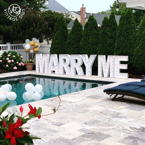 Props Wedding Decor Marry Me Lights 4ft Led Giant Light Up Letter