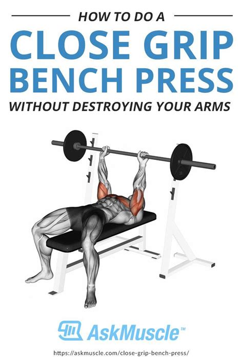The easiest way to ensure your position is correct is to have your eyes directly underneath the barbell. How To Do A Close Grip Bench Press Without Destroying Your ...