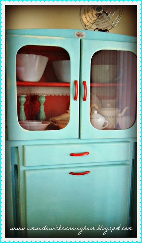 The cabinets are an earthy hue called rolling hill green by benjamin moore. Kaleidoscope of Colors: My New 1950s Hoosier Cabinet
