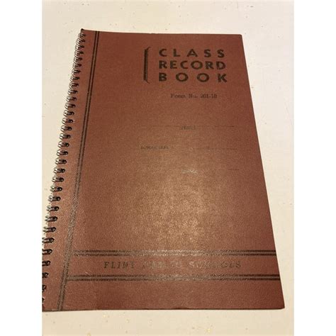 Class Record Book Etsy