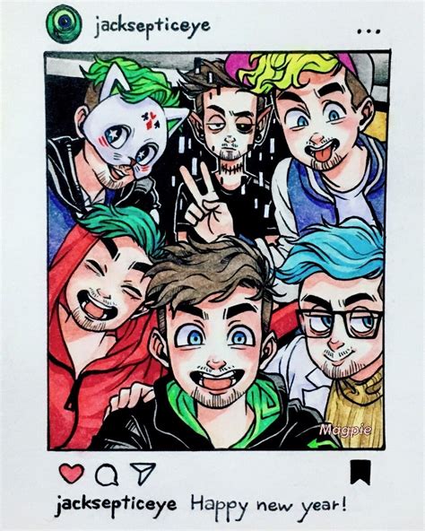 Happy New Year From The Septic Egos Jacksepticeye Fan Art