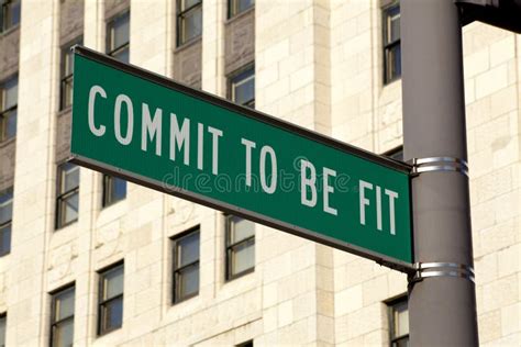 Commit To Be Fit Sign Stock Photo Image Of Exercise 16585794