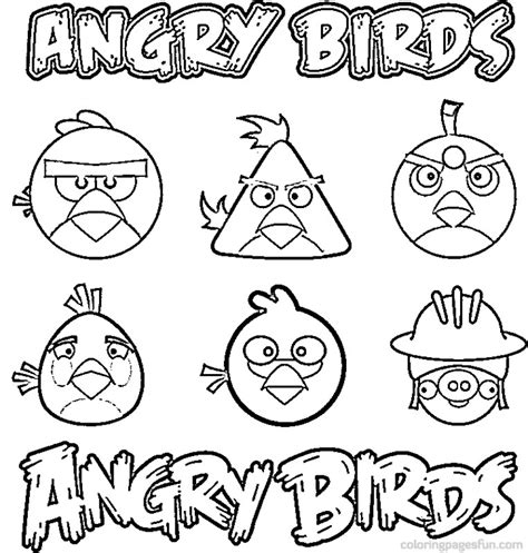 Gambar Printable Angry Birds Coloring Pages Kids Coloringstar Print Di