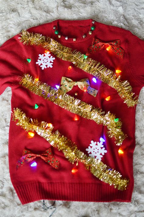 Diy Light Up Ugly Christmas Sweater The Samantha Show A
