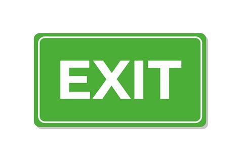Isolated Exit Emergency Sign 34637991 Png