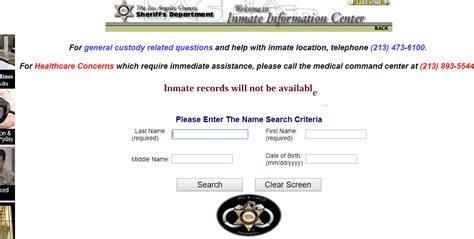 Los Angeles County Arrest Records Whos In Jail And Lasd Inmate Search