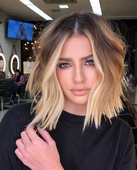 10 Ombre Balayage Lob Hair Styles With A Color Surprise Pop Haircuts