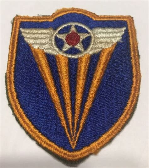 Vintage Us 4th Air Force Winged White Ww2 Patch Ebay