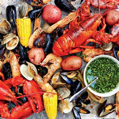 Shellfish Boil With Spicy Green Dipping Sauce Recipe Mussels Recipe
