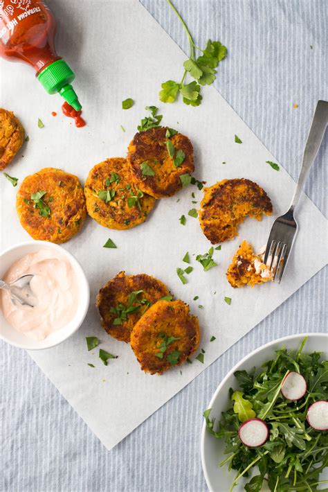 Add your own toppings like brown sugar and pecans for an extra sweet treat! Sweet Potato-Chickpea Patties with Sriracha-Yogurt Dip ...