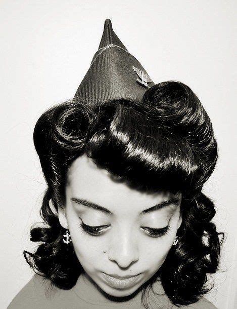 Cute Military Style Hair Hairstyle 1940 1940s Hairstyles Pinup