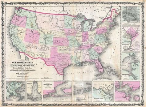 Military Map Of The United States Civil War 1862