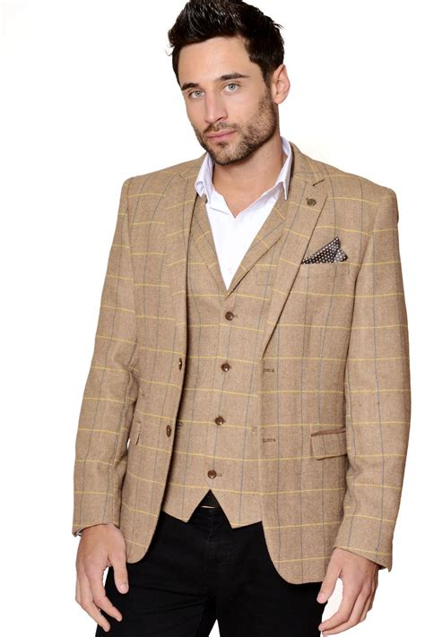 A usual modern men's suit is quite conservative today. Mens Tweed 2/3 Piece Blazer Waistcoat Trousers Check ...