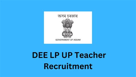 Dee Lp Up Teacher Recruitment Online Apply For Posts