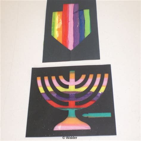 Stained Glass Menorah Dreidel Walder Education