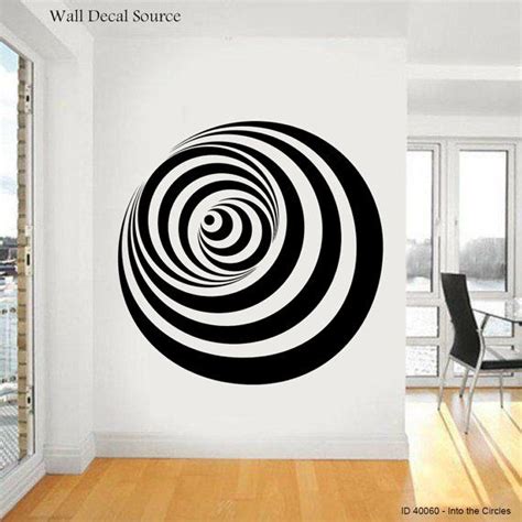 Into The Circle Wall Decal Modern Art Vinyl Illusion Sticker