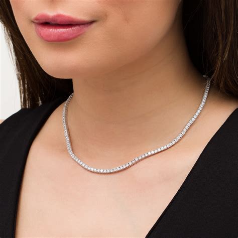 1000 Ct Tw Certified Lab Created Diamond Tennis Necklace In 14k