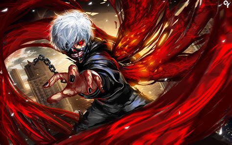 Wallpaper Anime Boys Red Superhero Kaneki Ken Tokyo