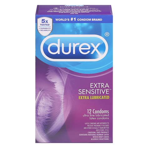Save On Durex Extra Sensitive Latex Condoms Extra Lubricated Ultra Fine