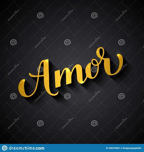 Amor Calligraphy Hand Lettering Love Inscription In Spanish
