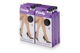 PACK OF 6 CINDY MEDIUMWEIGHT SUPPORT TIGHTS SIZE EXTRA LARGE