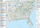 Southeast USA Road Map