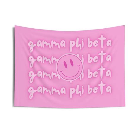 Gamma Phi Beta Flag Gamma Phi Beta Tapestry Dorm Room Flag Etsy