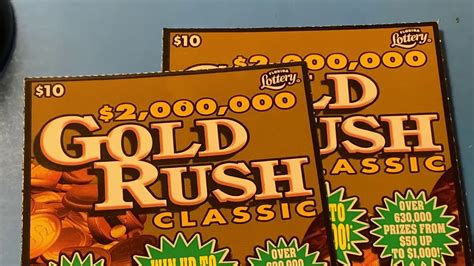 Florida Lottery Scratch Off Winner Two 10 Gold Rush Classic Youtube